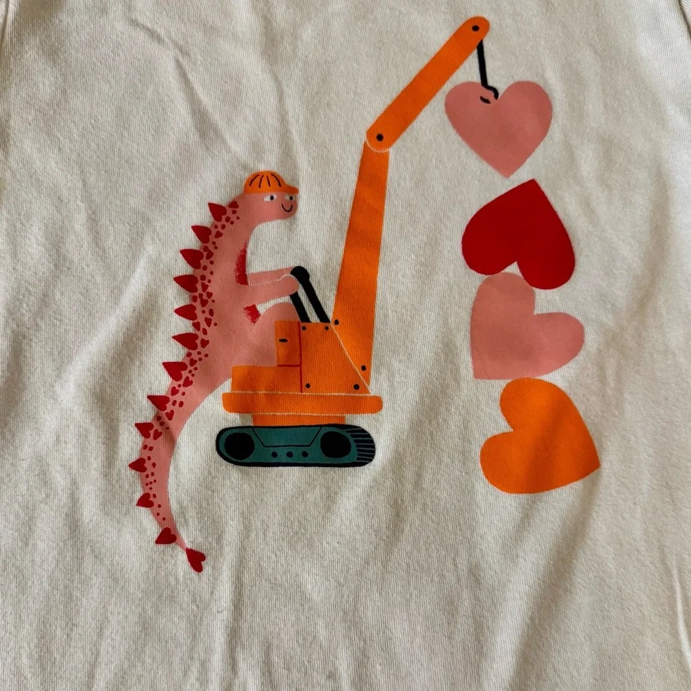 Cat & Jack Kids' Construction Pajama Set - White and Red